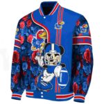 personalized kansas jayhawks rose mickey blue jacket best selling jacketwow