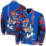 personalized kansas jayhawks rose mickey blue jacket best selling jacketwow