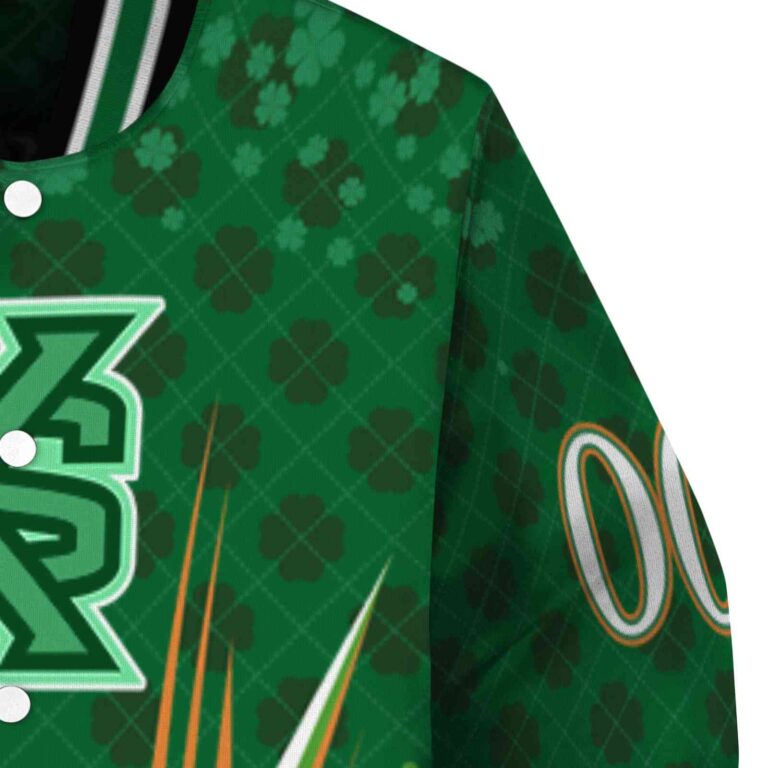 personalized kennesaw state owls shamrock pattern green jacket premium grade jacketwow