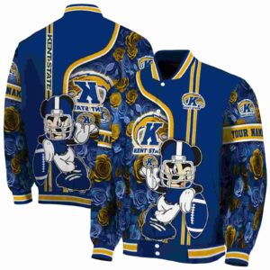 personalized kent state golden flashes rose mickey navy blue jacket fashion forward jacketwow