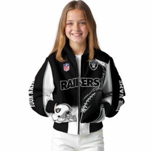 personalized las vegas raiders flaming football black white jacket top rated jacketwow