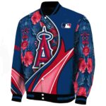 personalized los angeles angels floral print blue jacket best selling jacketwow