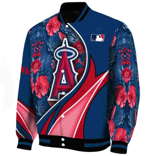 personalized los angeles angels floral print blue jacket best selling jacketwow