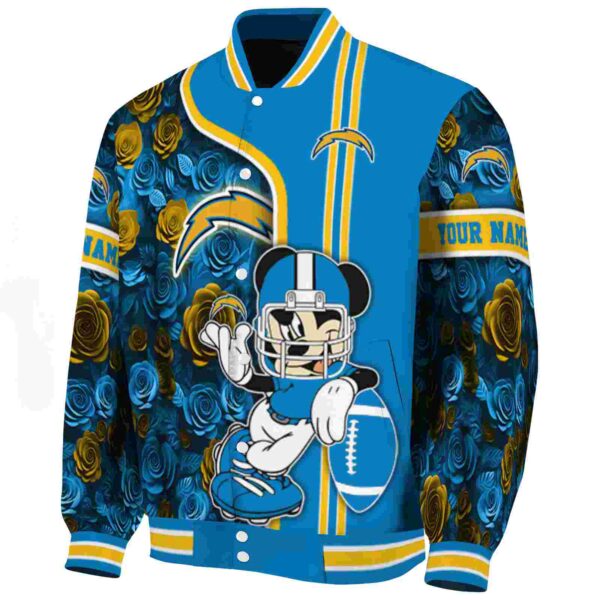 personalized los angeles chargers rose mickey blue jacket best selling jacketwow