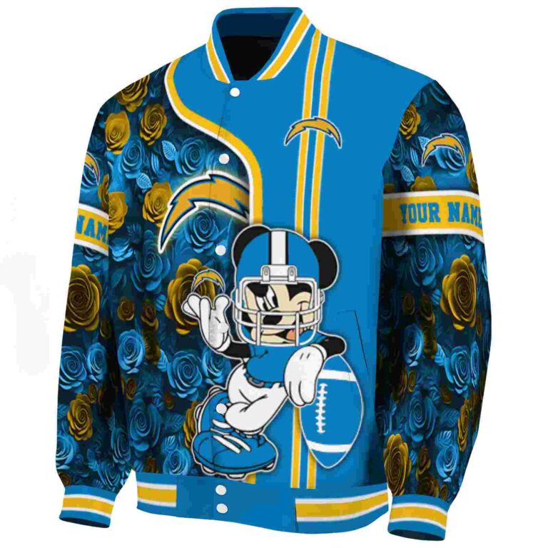 personalized los angeles chargers rose mickey blue jacket best selling jacketwow