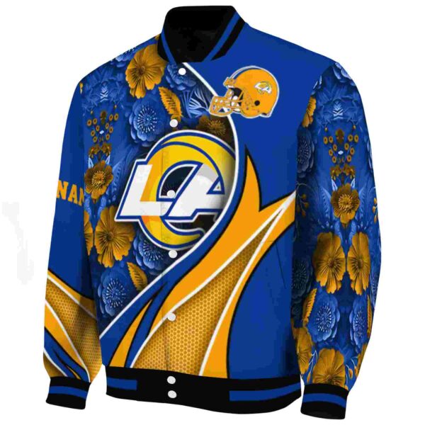 personalized los angeles rams floral print blue jacket best selling jacketwow