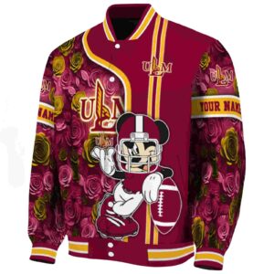personalized louisiana monroe warhawks rose mickey red jacket best selling jacketwow