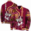 personalized louisiana monroe warhawks rose mickey red jacket fashion forward jacketwow
