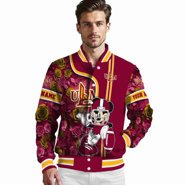 personalized louisiana monroe warhawks rose mickey red jacket high quality jacketwow