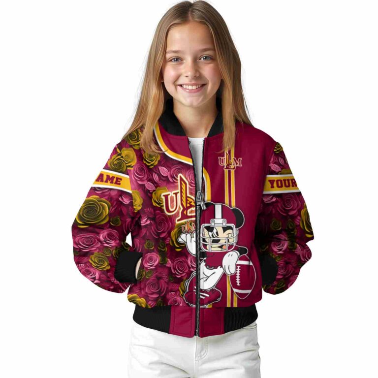personalized louisiana monroe warhawks rose mickey red jacket top rated jacketwow