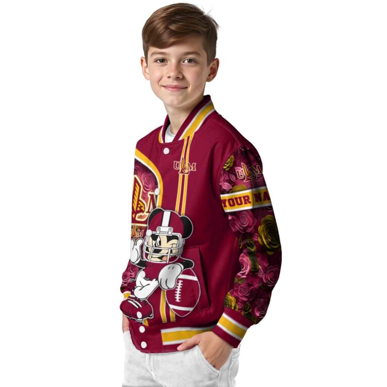 personalized louisiana monroe warhawks rose mickey red jacket trendy jacketwow