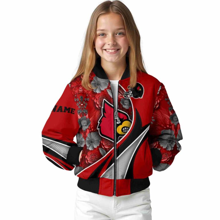 personalized louisville cardinals floral print red jacket top rated jacketwow