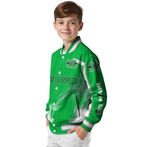 personalized marshall thundering herd flaming football green white jacket trendy jacketwow
