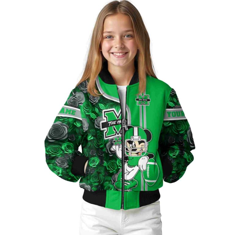 personalized marshall thundering herd rose mickey green jacket top rated jacketwow