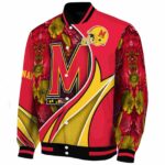 personalized maryland terrapins floral print red jacket best selling jacketwow