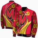 personalized maryland terrapins floral print red jacket best selling jacketwow