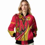 personalized maryland terrapins floral print red jacket best selling jacketwow