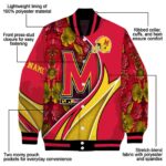 personalized maryland terrapins floral print red jacket best selling jacketwow