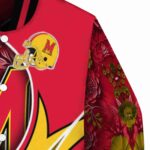 personalized maryland terrapins floral print red jacket best selling jacketwow