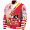 personalized maryland terrapins mickey donald goofy red white jacket best selling jacketwow