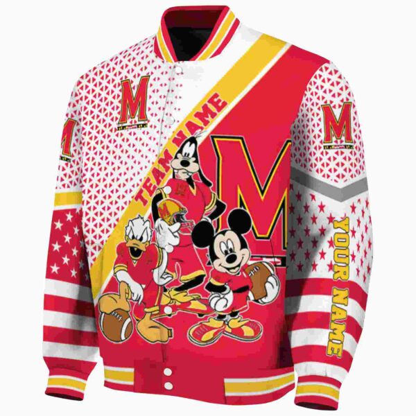 personalized maryland terrapins mickey donald goofy red white jacket best selling jacketwow