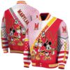 personalized maryland terrapins mickey donald goofy red white jacket fashion forward jacketwow