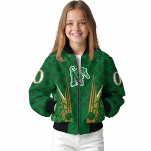 personalized memphis tigers shamrock pattern green jacket top rated jacketwow