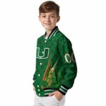 personalized miami hurricanes shamrock pattern green jacket best selling jacketwow