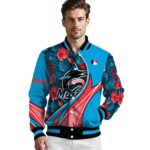 personalized miami marlins floral print blue jacket best selling jacketwow