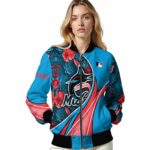 personalized miami marlins floral print blue jacket best selling jacketwow