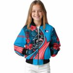 personalized miami marlins floral print blue jacket best selling jacketwow