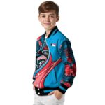 personalized miami marlins floral print blue jacket best selling jacketwow