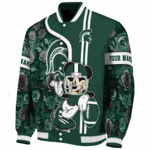personalized michigan state spartans rose mickey green jacket best selling jacketwow
