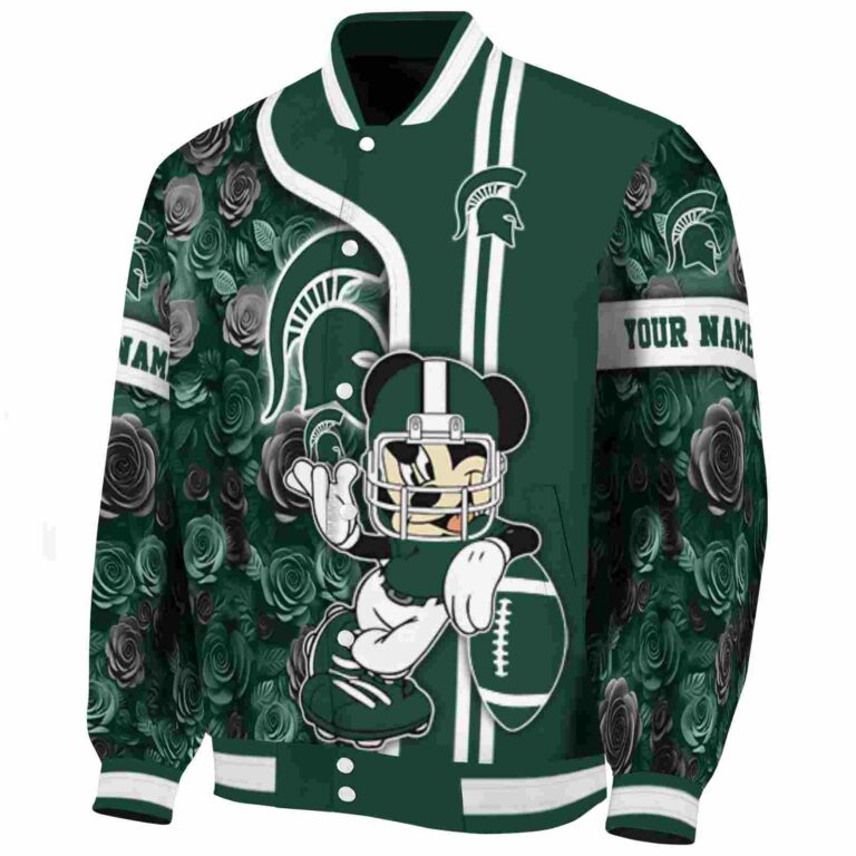 personalized michigan state spartans rose mickey green jacket best selling jacketwow
