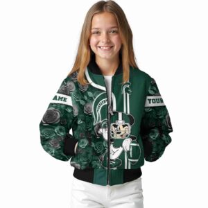 personalized michigan state spartans rose mickey green jacket top rated jacketwow