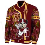 personalized minnesota golden gophers rose mickey maroon jacket best selling jacketwow