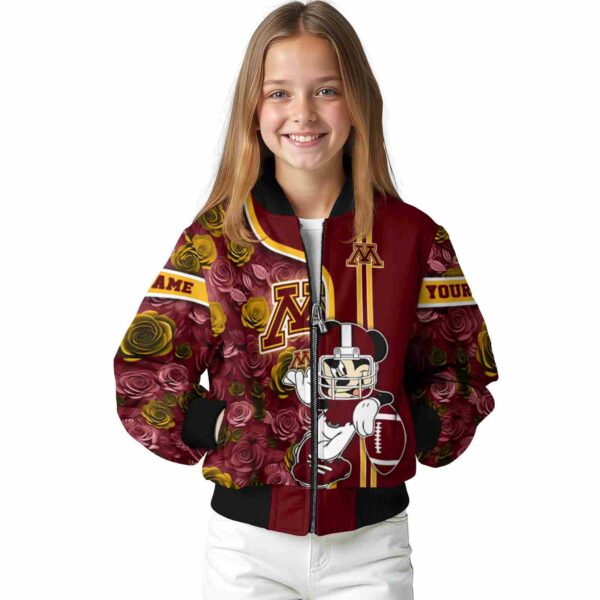 personalized minnesota golden gophers rose mickey maroon jacket top rated jacketwow