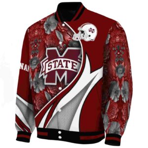 personalized mississippi state bulldogs floral print maroon jacket best selling jacketwow