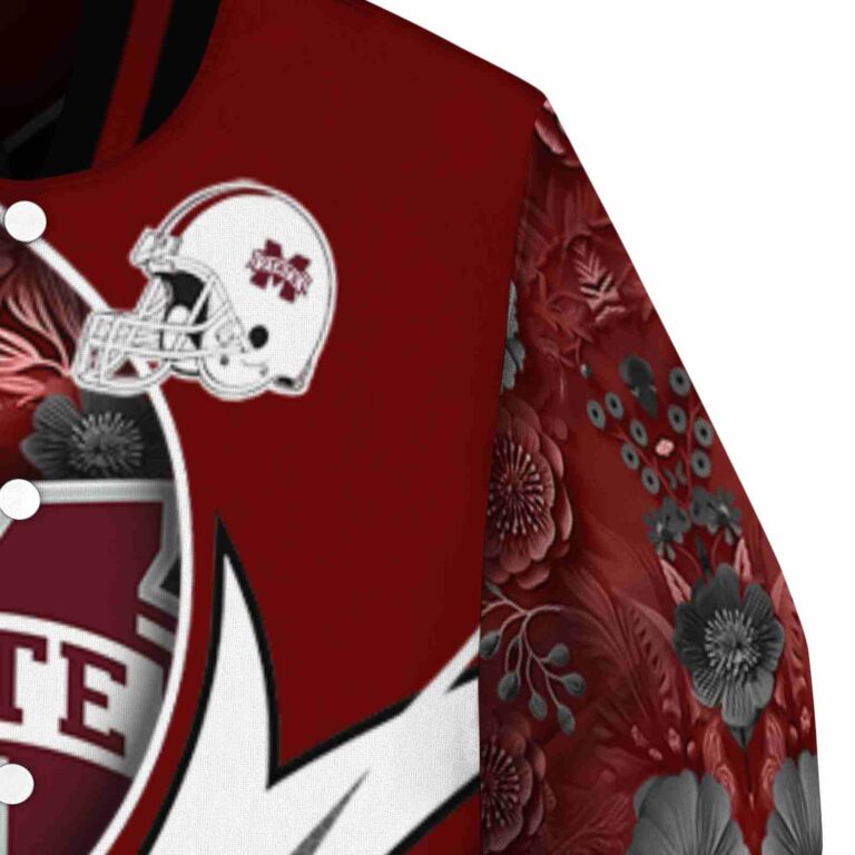personalized mississippi state bulldogs floral print maroon jacket premium grade jacketwow