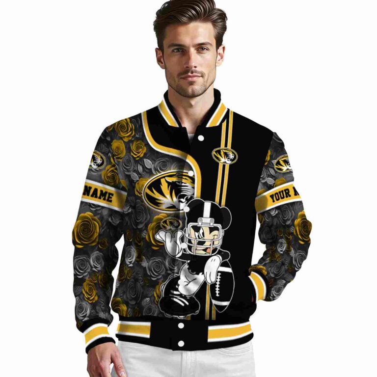 personalized missouri tigers rose mickey black jacket high quality jacketwow