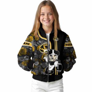 personalized missouri tigers rose mickey black jacket top rated jacketwow