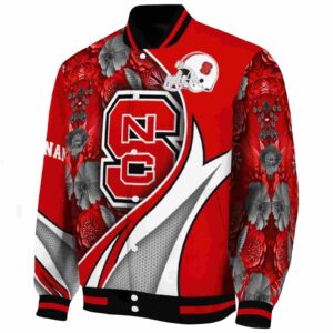 personalized nc state wolfpack floral print red jacket best selling jacketwow
