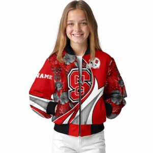 personalized nc state wolfpack floral print red jacket top rated jacketwow