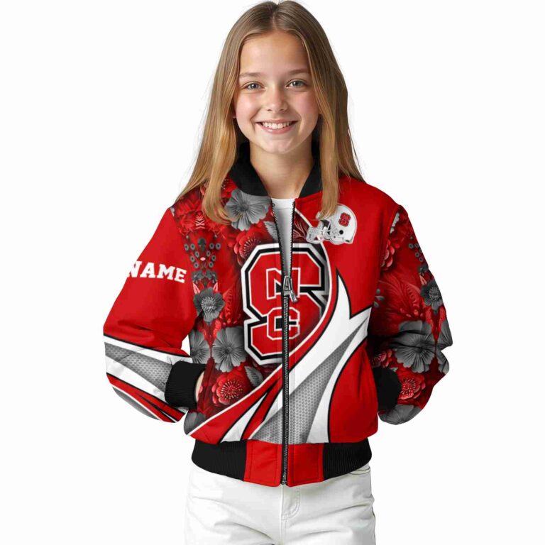 personalized nc state wolfpack floral print red jacket top rated jacketwow