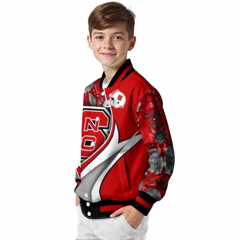 personalized nc state wolfpack floral print red jacket trendy jacketwow