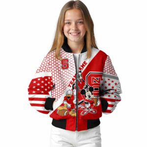 personalized nc state wolfpack mickey donald goofy red white jacket top rated jacketwow