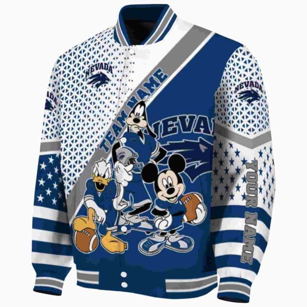 personalized nevada wolf pack mickey donald goofy blue white jacket best selling jacketwow