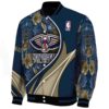 personalized new orleans pelicans floral print navy jacket best selling jacketwow