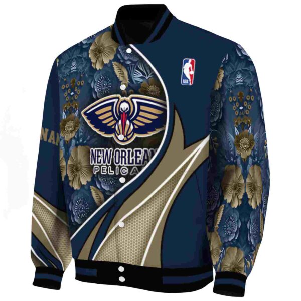 personalized new orleans pelicans floral print navy jacket best selling jacketwow