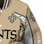 personalized new orleans saints flaming football gold white jacket best selling jacketwow